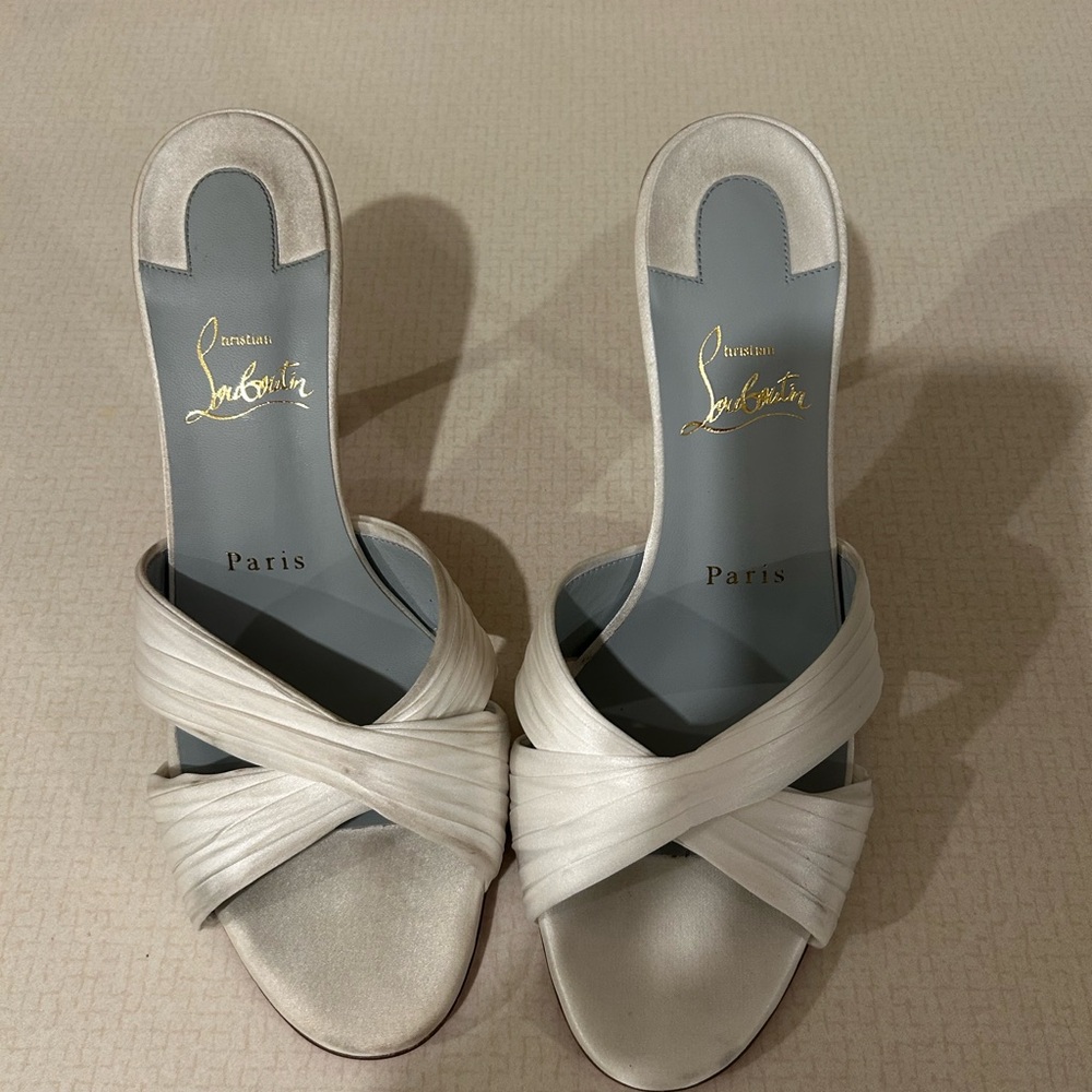 Christian Louboutin Satin Mules